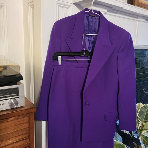Vintage 1980s Gianni Versace Purple Dress Suit - Picture 8 of 9
